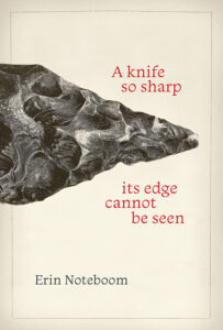 A knife so sharp its edge cannot be seen by Erin Noteboom