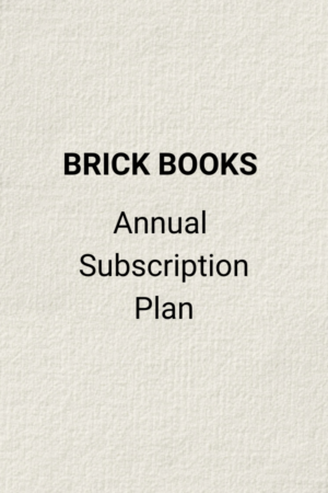 Brick Books Annual Subscription